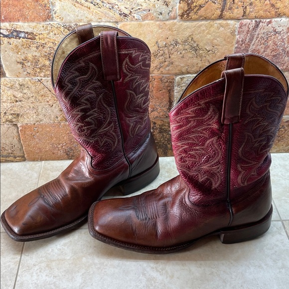 Moonshine Spirit Men Cowboy Boots Brown Red Leather Square Toe Size 11D
Western - Picture 2 of 14